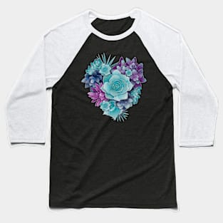 Succulent Love III // heart Baseball T-Shirt